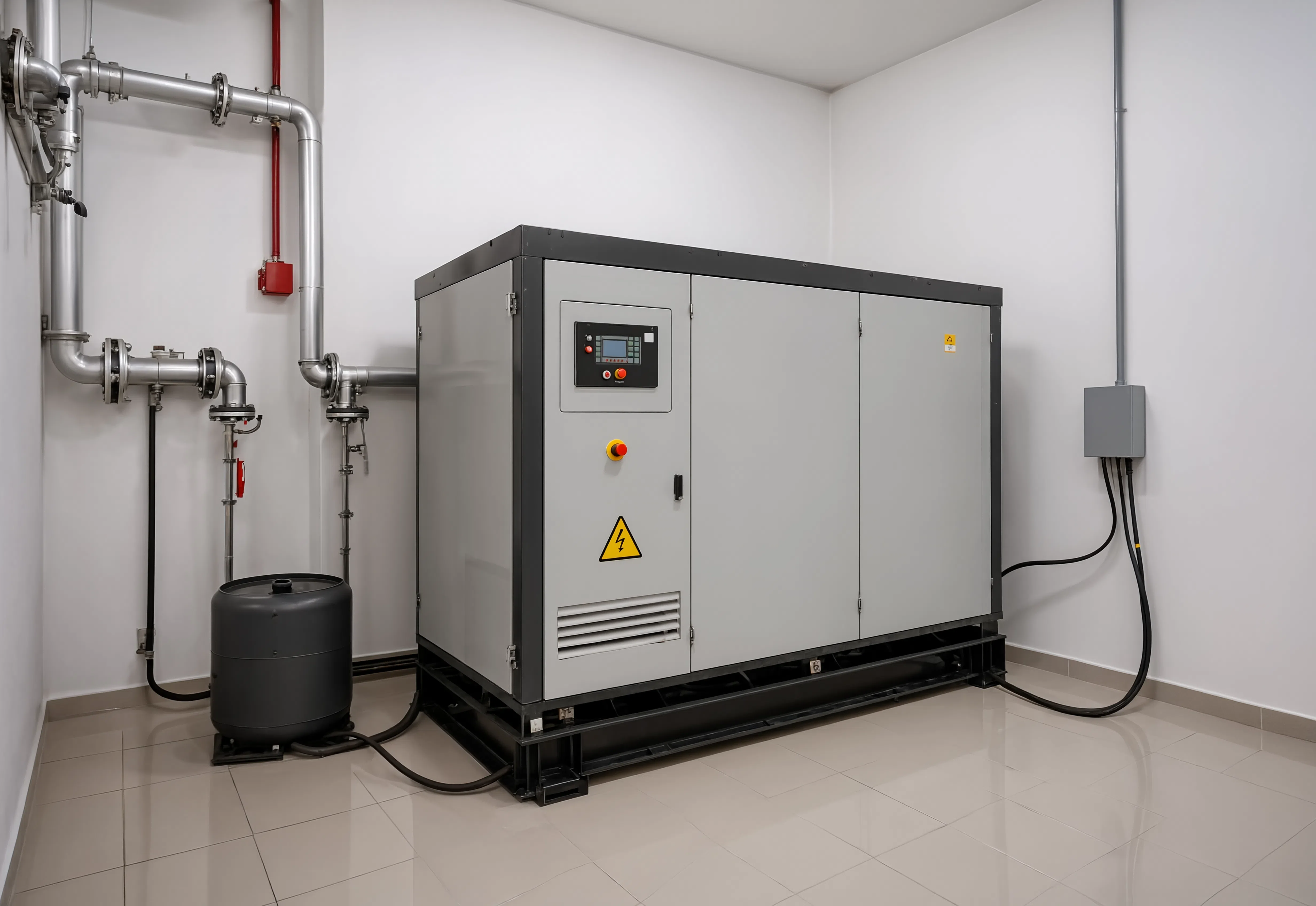 Backup generator ensuring uninterrupted power at Leo Apartments