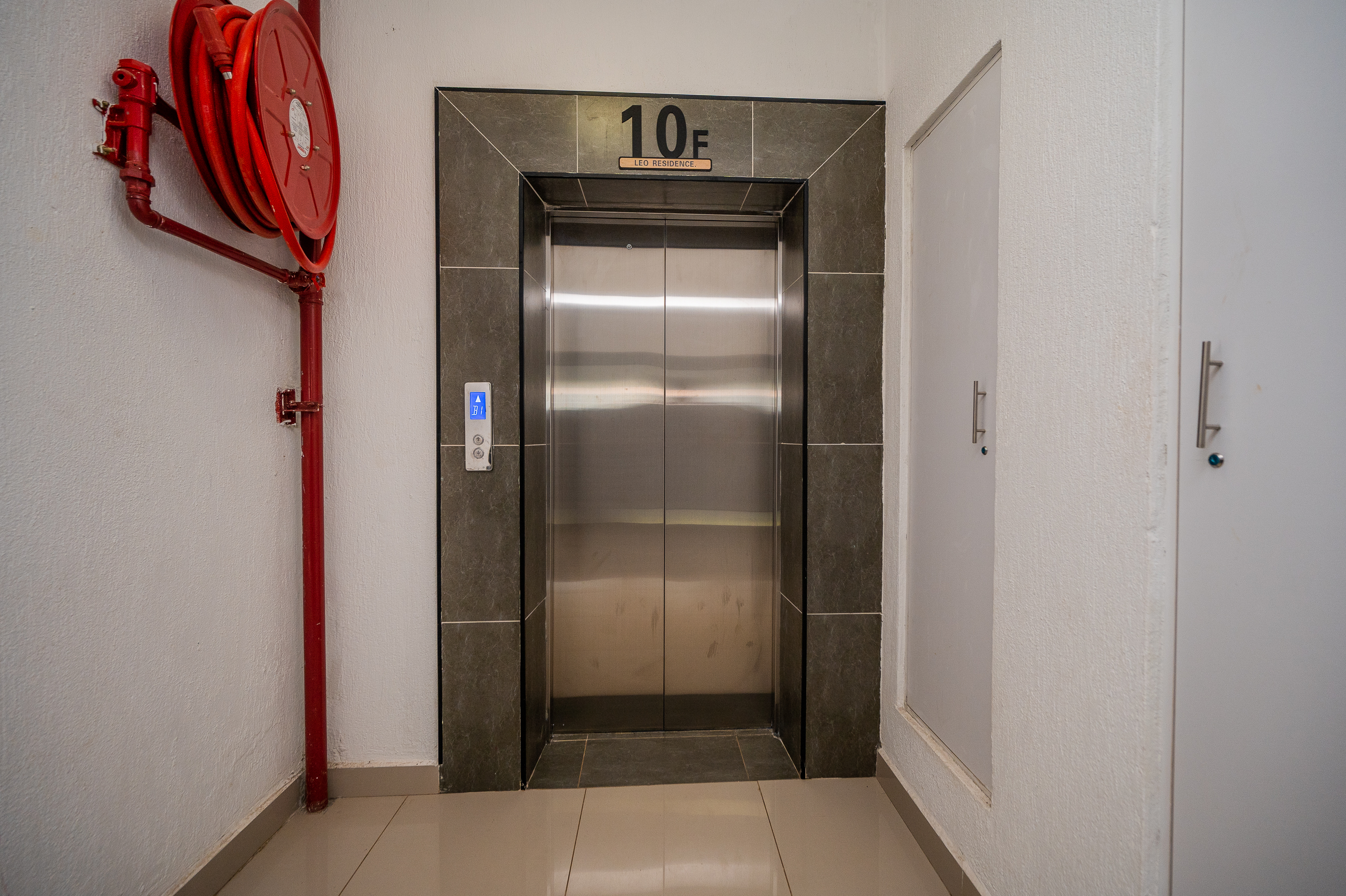Passenger lifts serving all floors at Leo Apartments