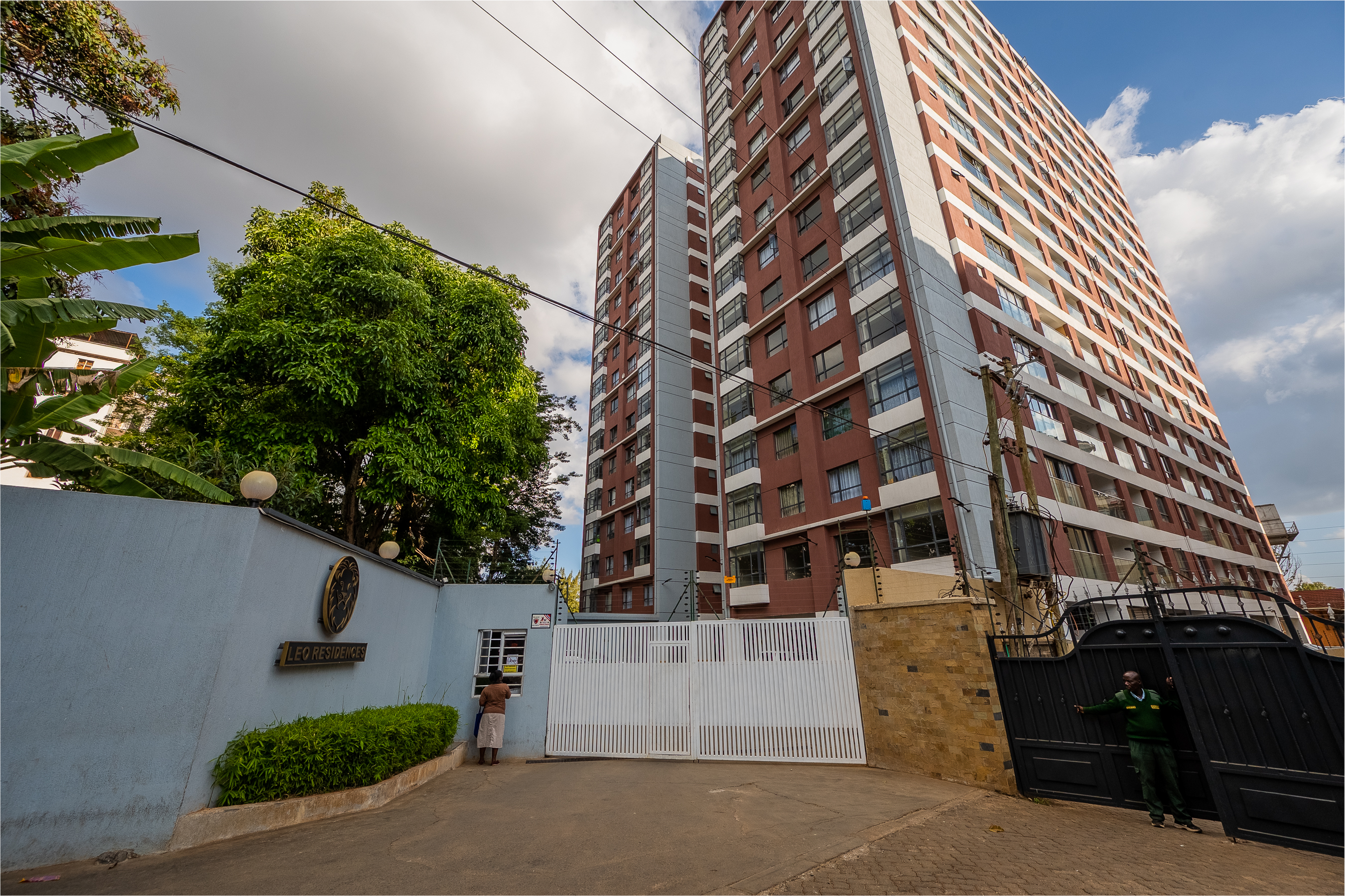 24-hour security gate and CCTV at Leo Apartments, Hatheru Road